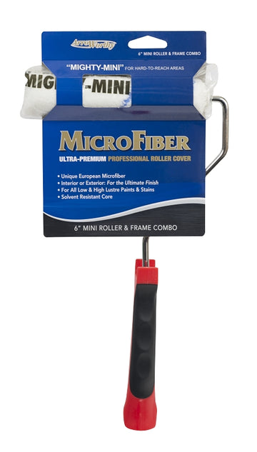 Barracuda 611B-MFR3C Rod Frame and Mini Cover, 3/8 in Nap, Microfiber Cover, 6 in L Roller