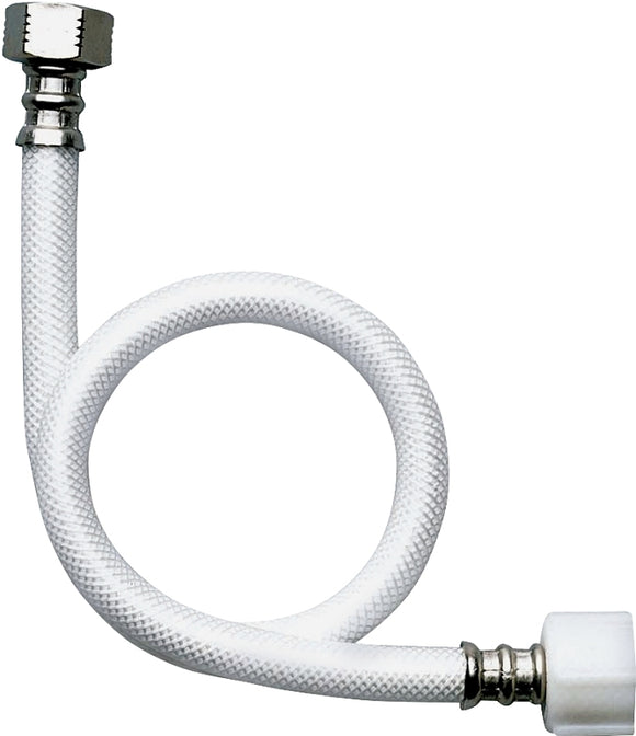 Fluidmaster B1TV12 Toilet Connector, 12 in L, 3/8 in Inlet, Compression Inlet, 7/8 in Outlet, Ballcock Outlet