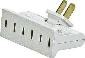 PLG OUTLET SWVL WHT 15A 125V  