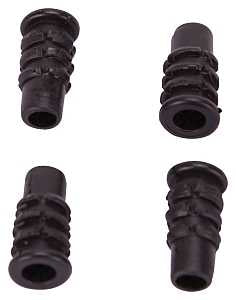 SOCKET PLASTIC 5/8IN BLK 4PC  
