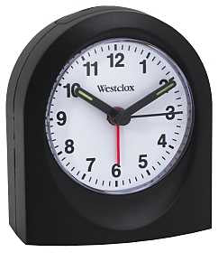CLOCK ALARM QTZ BLK CASE      