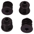 SOCKET PLASTIC 1IN BLACK 4PC  