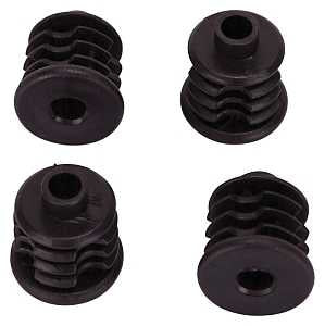 SOCKET PLASTIC 1IN BLACK 4PC  