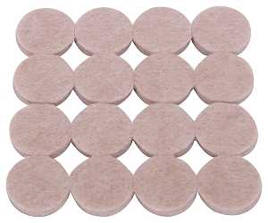 PADS ROUND FELT HD 1IN BEIGE  