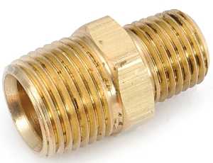 NIPPLE RED BRASS 1/2MX3/8M    