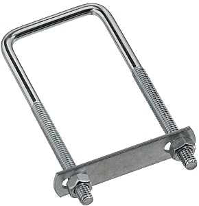 BOLT U SQUARE 5/16X2X5IN ZINC 