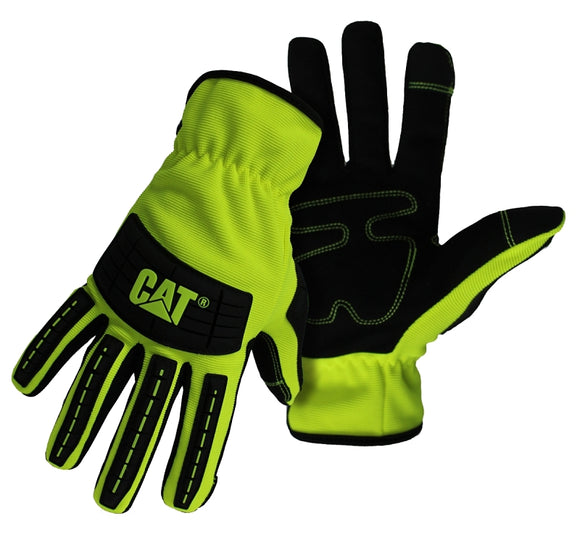 Cat CAT012250X Utility Gloves, Men's, XL, Open Cuff, Spandex, Green