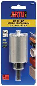 HOLE SAW TC GRIT 1-3/4IN W/ARB