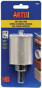 HOLE SAW TC GRIT 2-1/8IN W/ARB