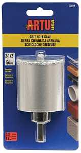 HOLE SAW TC GRIT 2-1/2IN W/ARB