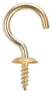 HOOK CUP SOLID BRASS 1-1/4IN  