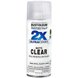 PAINT SPRAY 2X MATTE CLR 12OZ 