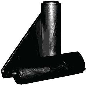 CAN LINER COMM BLACK 1M 60G   