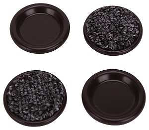 CARPETED CUPS RND 1-3/4IN BRN 