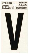 LETTER HOUSE V 2IN REFL BLK   