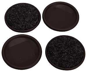 CARPETED CUPS RND 2-3/8IN BRN 