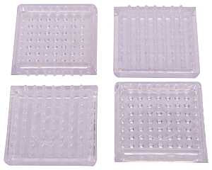 SPIKED CUPS SQ 1-13/16SQ CLEAR