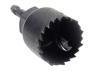 HOLE SAW CRBN W/MANDREL 1IN   