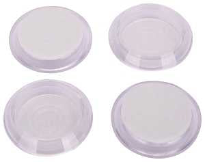 CUPS ROUND 1-5/8IN W/FELT CLR 