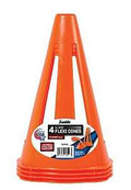 SOCCER CONES 9IN W/LABEL 4CT  