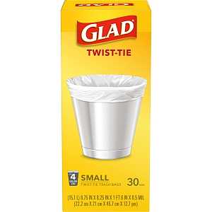 BAG TRASH FLAP TIE SMALL 4GA  