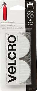 FASTENER VELCRO COIN 1-7/8 WHT