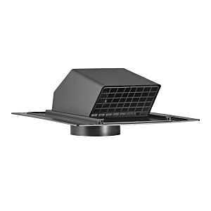 ROOFCAP W/DAMPER PLSTC 4IN BLK