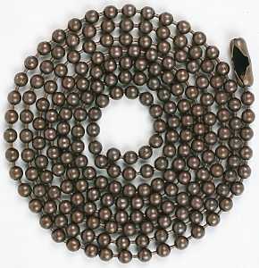 CHAIN BEAD W/CON NO 6 3FT BRZ 
