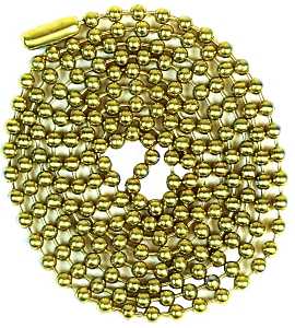 CHAIN BEAD W/CON NO 6 3FT BRS 