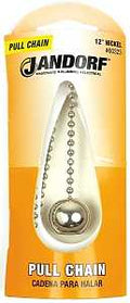 CHAIN PULL W/NICKEL BALL 12IN 