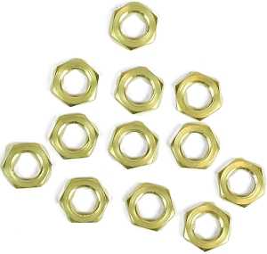 NUTS HEX 1/8IP SOLID BRS PK/12