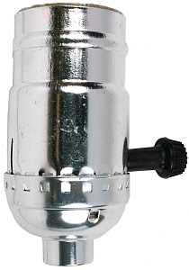 SOCKET TURN KNOB 3-WAY NICKEL 