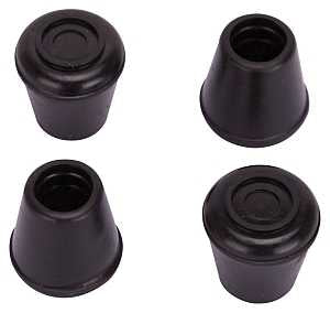 LEG TIP RUBBER 1/2 INCH BLACK 