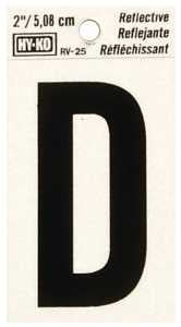 LETTER HOUSE D 2IN REFL BLK   