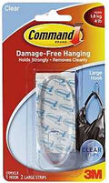 LARGE CLEAR HOOK AND STRIPS   