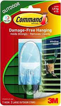 HOOK WINDOW OUTDOOR CLEAR LRG 