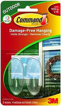 HOOK WINDOW OUTDOOR CLEAR MED 