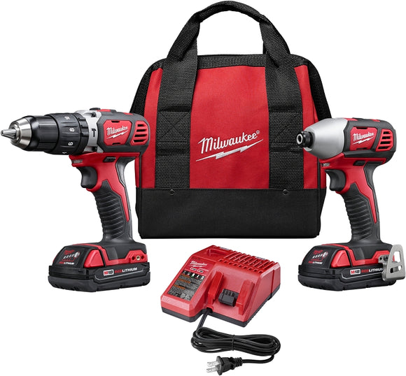 Milwaukee 2697-22CT Combination Tool Kit, Battery Included, 1.5 Ah, 18 V, Lithium-Ion