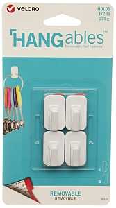 HOOK WALL ADHESV MICRO WHT 4CT