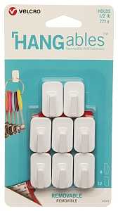 HOOK WALL ADHESV MICRO WHT 8CT