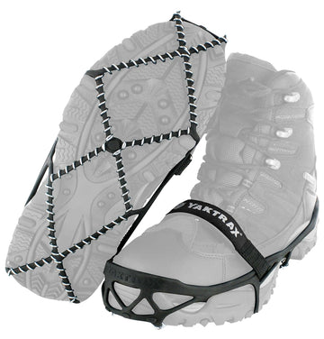 Yaktrax Pro Series 08609 Shoe Traction Device, S, Shoe Size: 5 to 8-1/2 in Men's, 6-1/2 to 10 in Women's, Unisex, Rubber