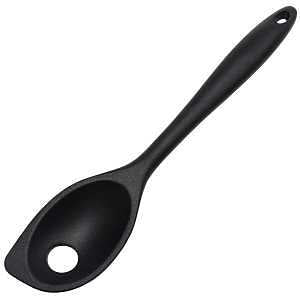 MIXING SPOON SILICONE BLK 11IN