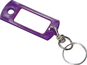 KEYTAG W/SWIVEL RING 2/CARD   