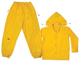 RAINSUIT POLYESTER YLW 3PC 2XL