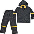 RAINSUIT NYLON/PVC BLK 3PC LRG
