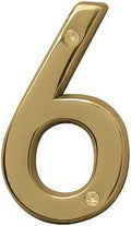 NUMBER HOUSE 6 SB 4IN POL BRS 