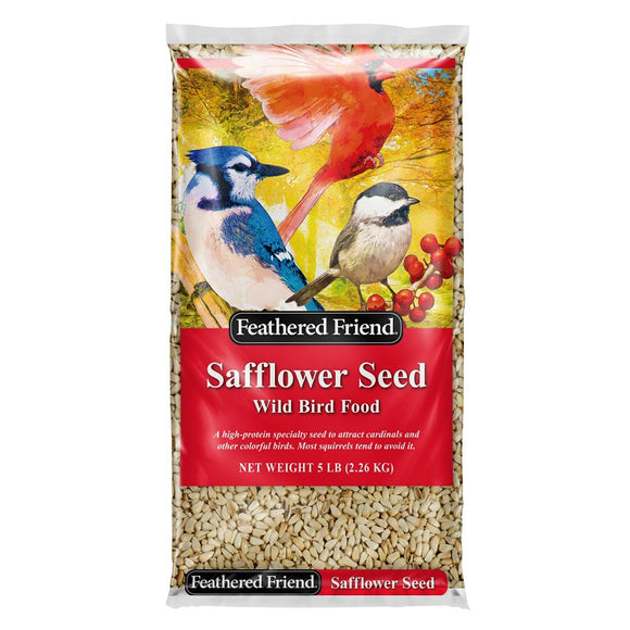 Feathered Friend 14370 Safflower Seed Wild Bird Food, Straight, Seed, 5 lb Bag