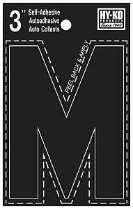 LETTER HOUSE M 3IN  VINYL BLK 
