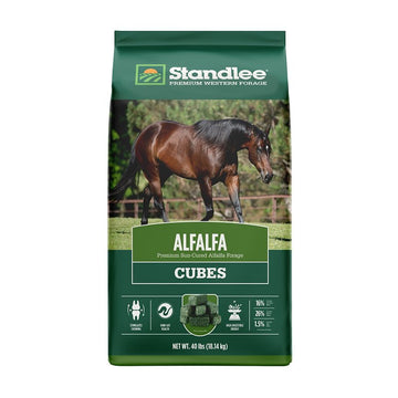 Standlee Premium Alfalfa 1180-40101-0-0 Horse Supplement, Cube, 40 lb Bag