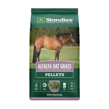 Standlee 1975-30101-0-0 Horse Supplement, Alfalfa Oat Grass, Senior Lifestage, Pellets, 40 lb Bag